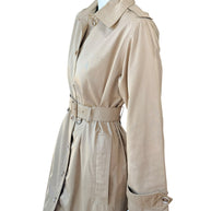 Vintage Saint Laurent Rive Gauche Beige Belted Trench Coat