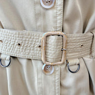 Vintage Saint Laurent Rive Gauche Beige Belted Trench Coat