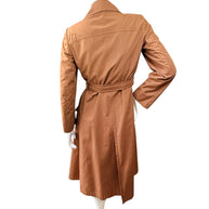 Vintage Gucci Camel Belted Trench Coat Silk Lined US 6
