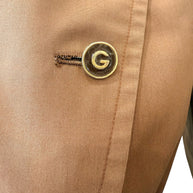 Vintage Gucci Camel Belted Trench Coat Silk Lined US 6