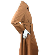Vintage Gucci Camel Belted Trench Coat Silk Lined US 6