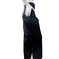 Chanel 2019 Black Silk Tailored Trousers CC Buttons FR36
