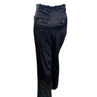 Chanel 2019 Black Silk Tailored Trousers CC Buttons FR36
