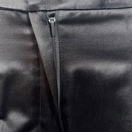 Chanel 2019 Black Silk Tailored Trousers CC Buttons FR36