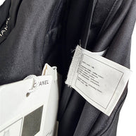 Chanel 2019 Black Silk Tailored Trousers CC Buttons FR36