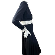 Chanel Pre-Fall 2016 Lace Bodice Pleated Dress & Cropped Jacket Set FR36