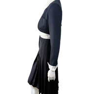Chanel Pre-Fall 2016 Lace Bodice Pleated Dress & Cropped Jacket Set FR36