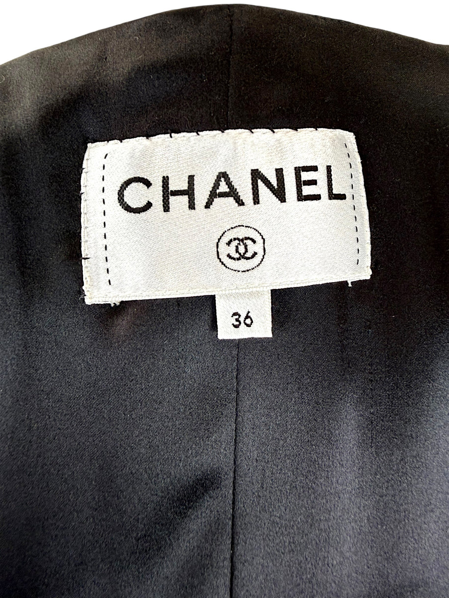 Chanel Pre-Fall 2016 Lace Bodice Pleated Dress & Cropped Jacket Set FR36