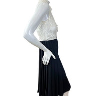 Chanel Pre-Fall 2016 Lace Bodice Pleated Dress & Cropped Jacket Set FR36