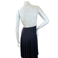 Chanel Pre-Fall 2016 Lace Bodice Pleated Dress & Cropped Jacket Set FR36