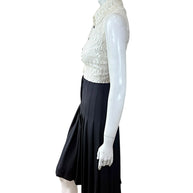 Chanel Pre-Fall 2016 Lace Bodice Pleated Dress & Cropped Jacket Set FR36