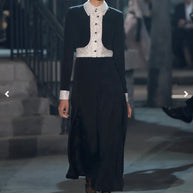 Chanel Pre-Fall 2016 Lace Bodice Pleated Dress & Cropped Jacket Set FR36