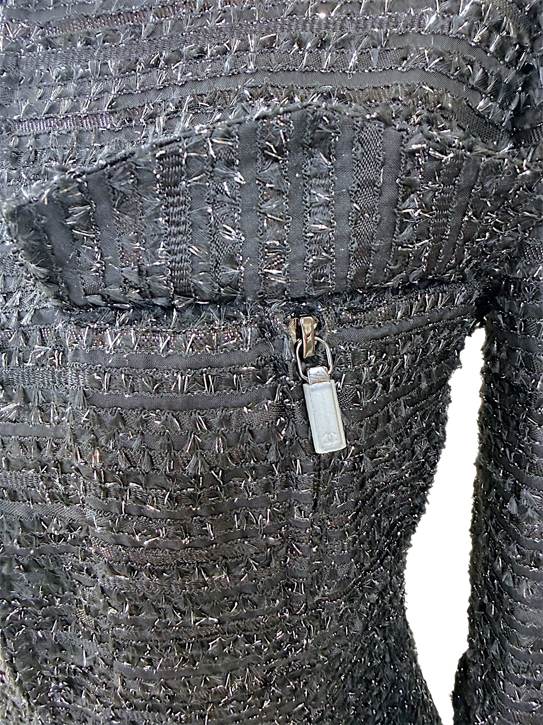Chanel Runway Tweed Dress 2016K Look 80 Black Silver FR34 NWT