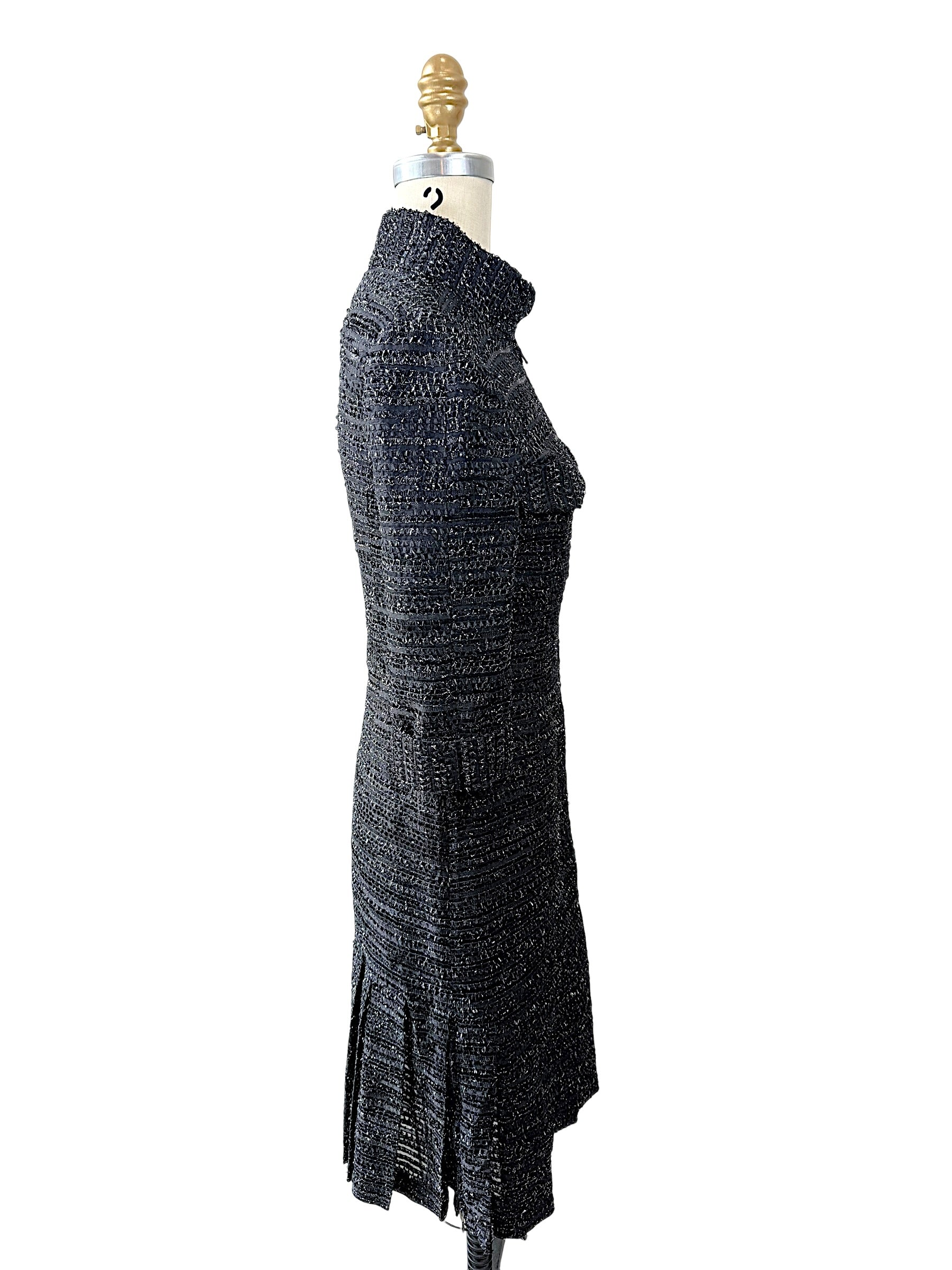 Chanel Runway Tweed Dress 2016K Look 80 Black Silver FR34 NWT