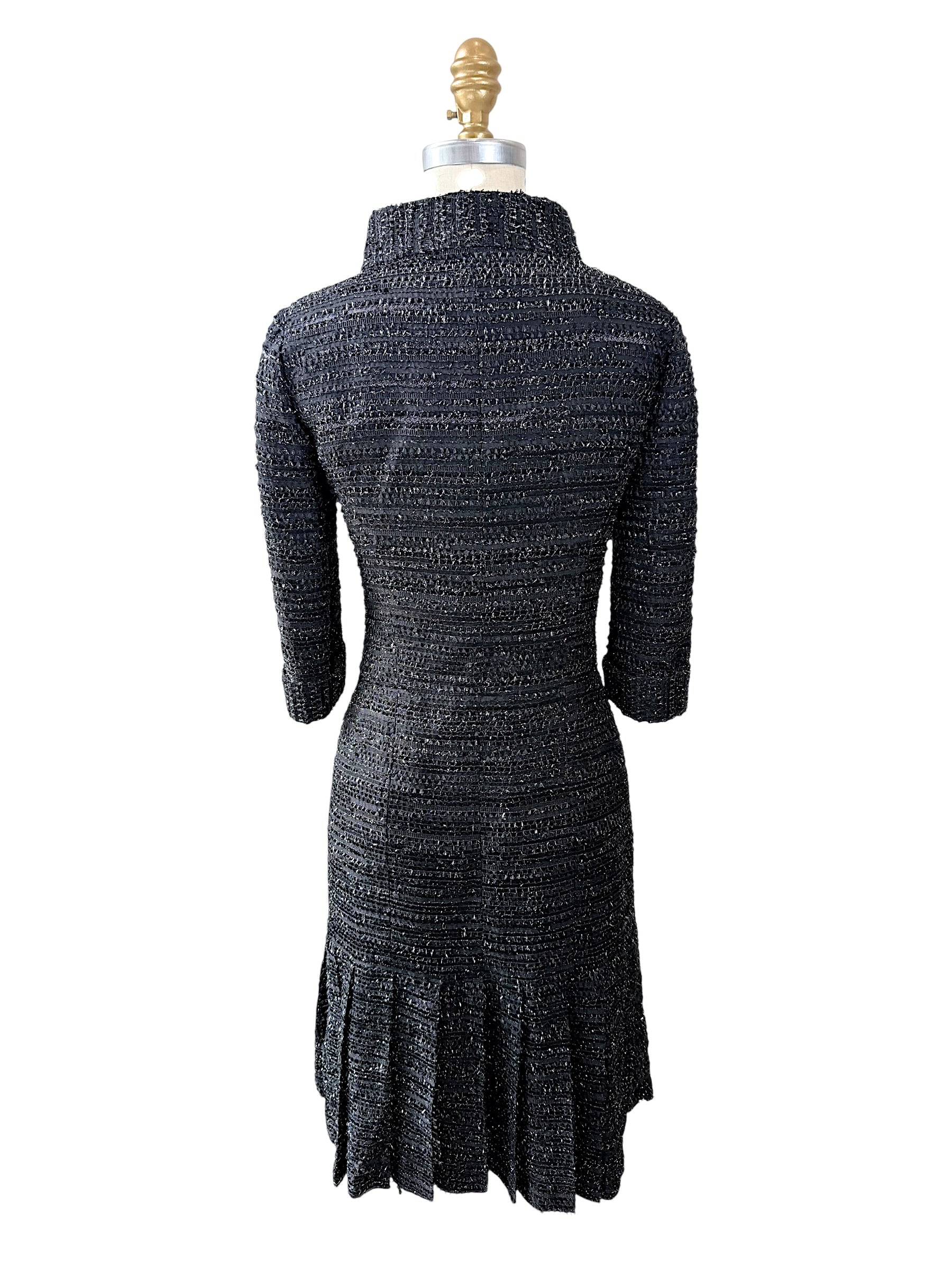 Chanel Runway Tweed Dress 2016K Look 80 Black Silver FR34 NWT