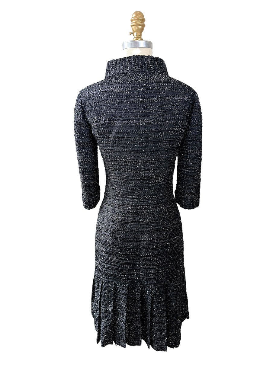 Chanel Runway Tweed Dress 2016K Look 80 Black Silver FR34 NWT