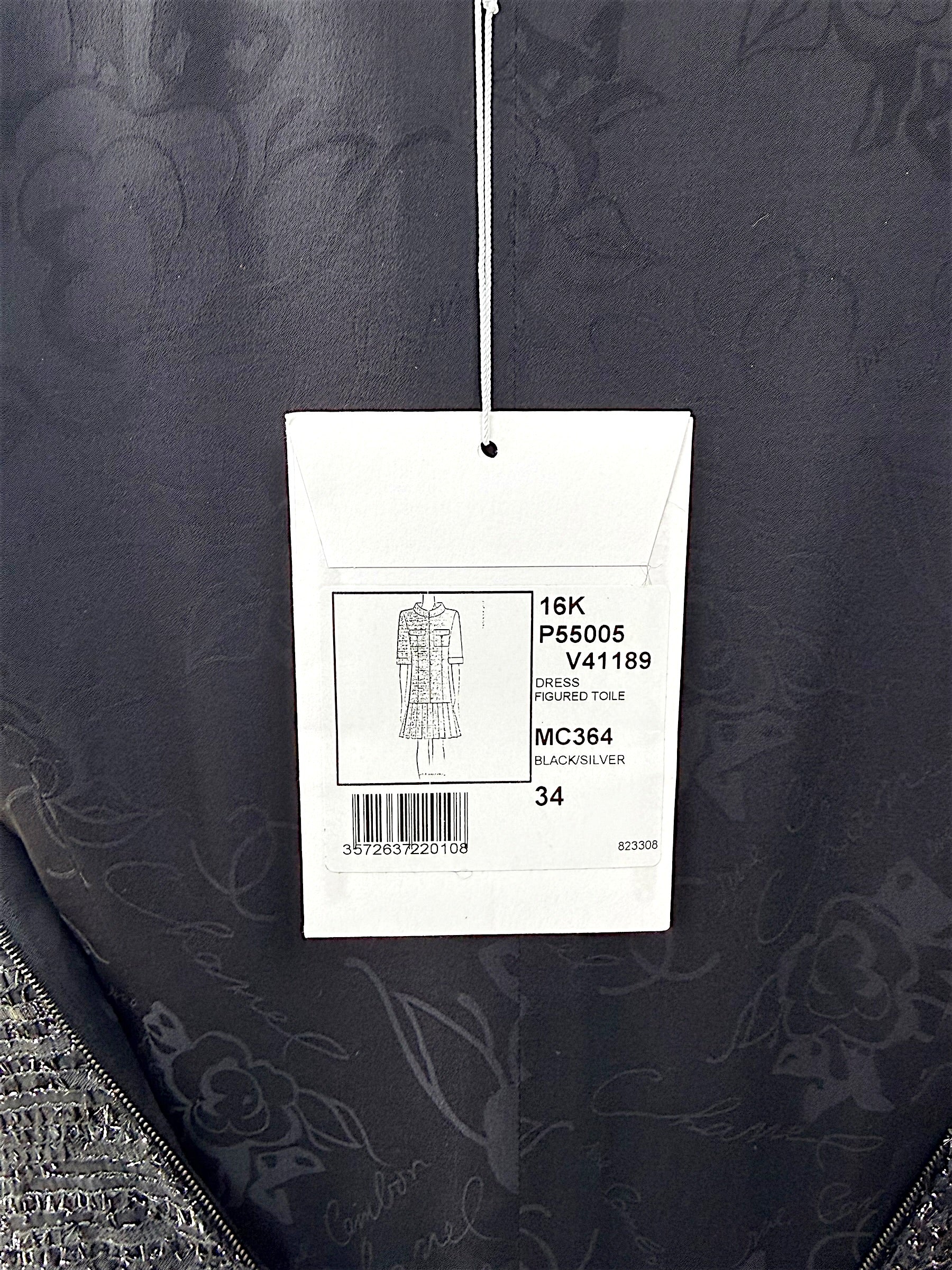 Chanel Runway Tweed Dress 2016K Look 80 Black Silver FR34 NWT