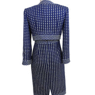 Chanel 2017 17P Tweed Jacket Dress Suit Set Navy FR34