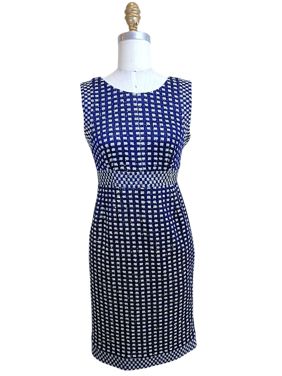 Chanel 2017 17P Tweed Jacket Dress Suit Set Navy FR34