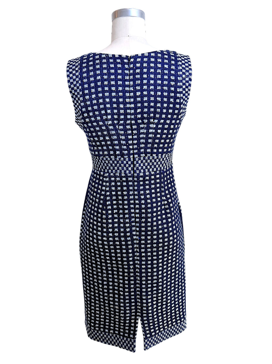 Chanel 2017 17P Tweed Jacket Dress Suit Set Navy FR34