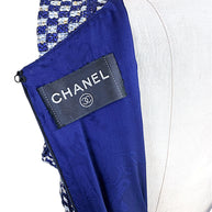 Chanel 2017 17P Tweed Jacket Dress Suit Set Navy FR34