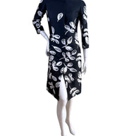 Oscar de la Renta Spring 2018 Leaf Print Coat Dress Silk Lined