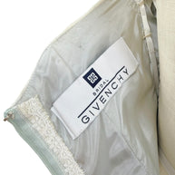 Givenchy Ivory Satin Ruched Column Evening Dress with Silk Sash Scarf Riccardo Tisci Era
