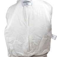 Chanel Spring Summer 2022 White Bouclé CC Button Jacket FR34