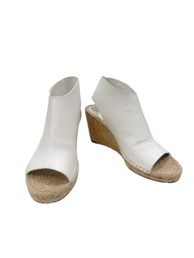 CÉLINE White Leather Espadrille Wedges SS16/SS17 (Phoebe Philo Era) Size 38