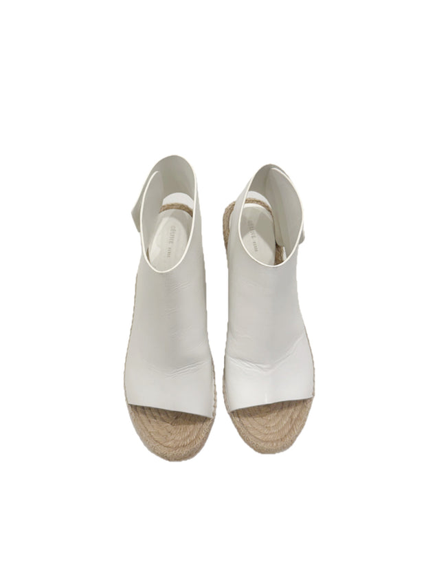 CÉLINE White Leather Espadrille Wedges SS16/SS17 (Phoebe Philo Era) Size 38