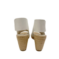 CÉLINE White Leather Espadrille Wedges SS16/SS17 (Phoebe Philo Era) Size 38