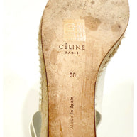 CÉLINE White Leather Espadrille Wedges SS16/SS17 (Phoebe Philo Era) Size 38