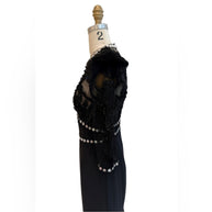 Dolce & Gabbana FW 2010 Runway Black Embroidered Evening Gown w/ Crystal Trim IT 38