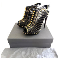 Alexander McQueen SS12 “Maxima” Studded Cage Platform Sandals Size 39