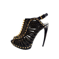 Alexander McQueen SS12 “Maxima” Studded Cage Platform Sandals Size 39