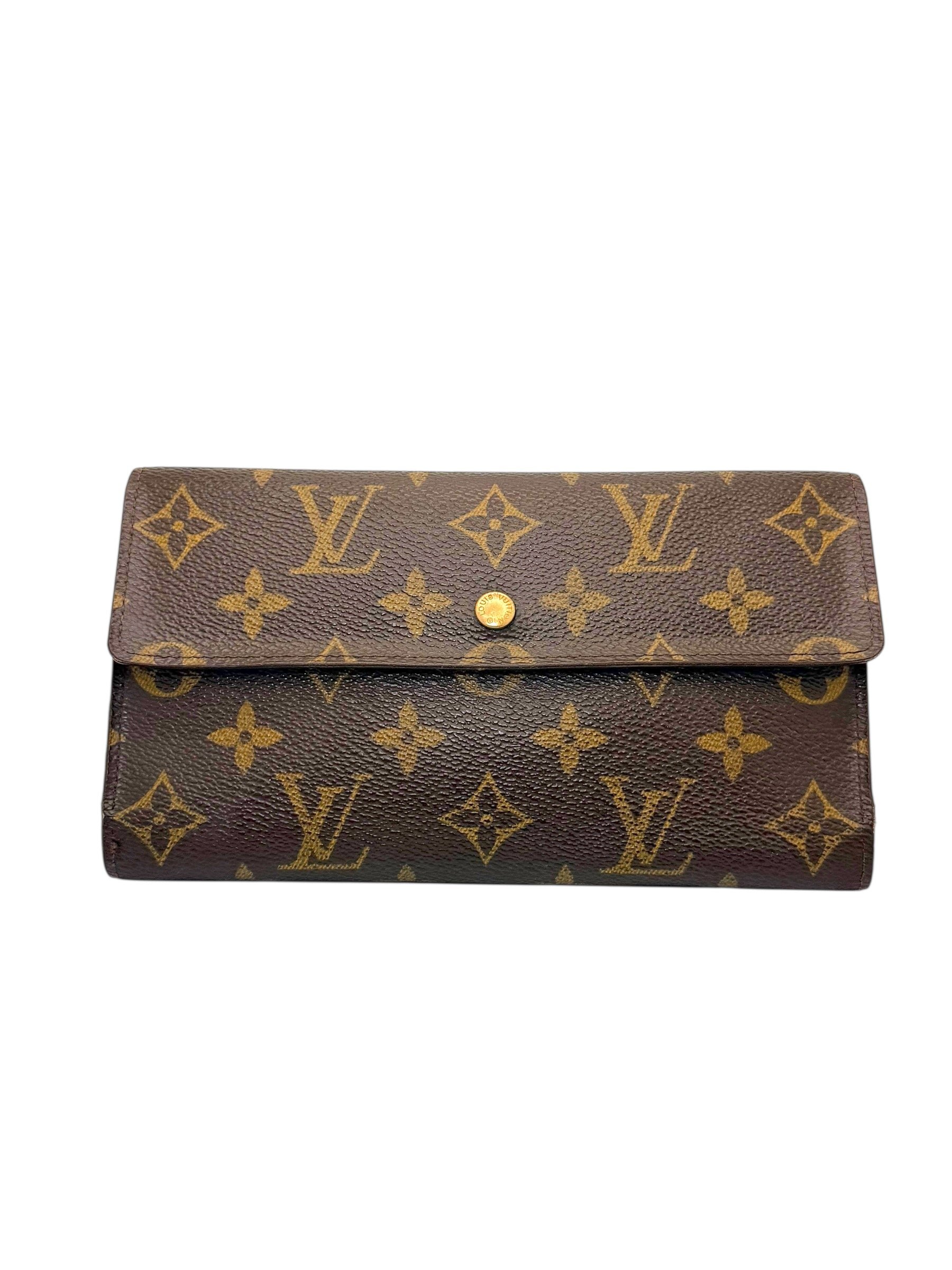 Louis Vuitton Monogram Porte Trésor International Long Wallet Vintage Envelope Snap