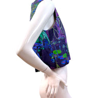 Christian Dior Raf Simons Jungle Elephant Print Silk Wool Top FR 36