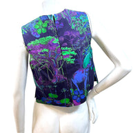 Christian Dior Raf Simons Jungle Elephant Print Silk Wool Top FR 36