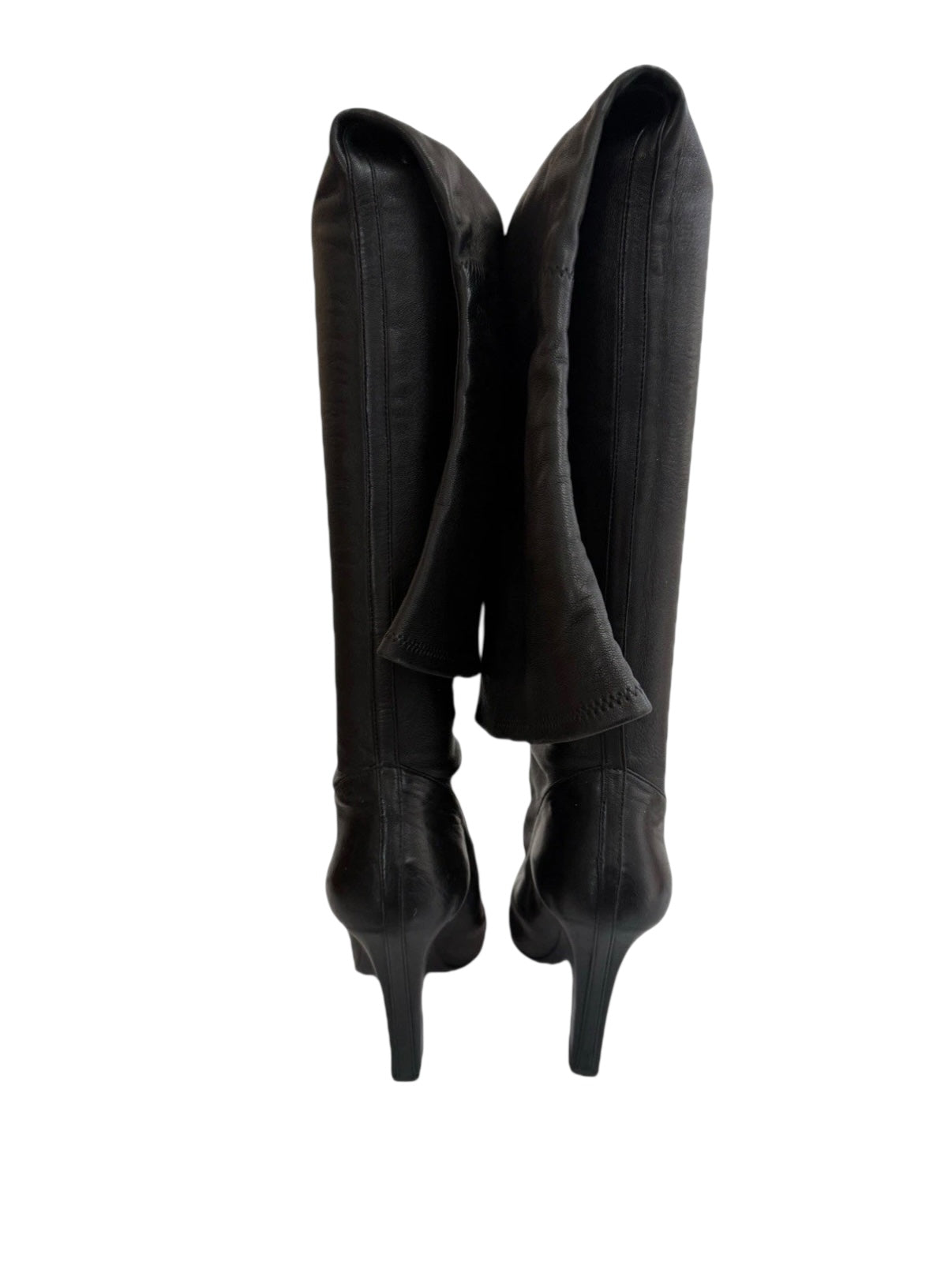 Yves Saint Laurent Over-the-Knee Black Leather Boots Women’s EU 39 US 8.5–9 High Heel