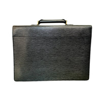Vintage Louis Vuitton Black Epi Leather Briefcase Gold Lock France