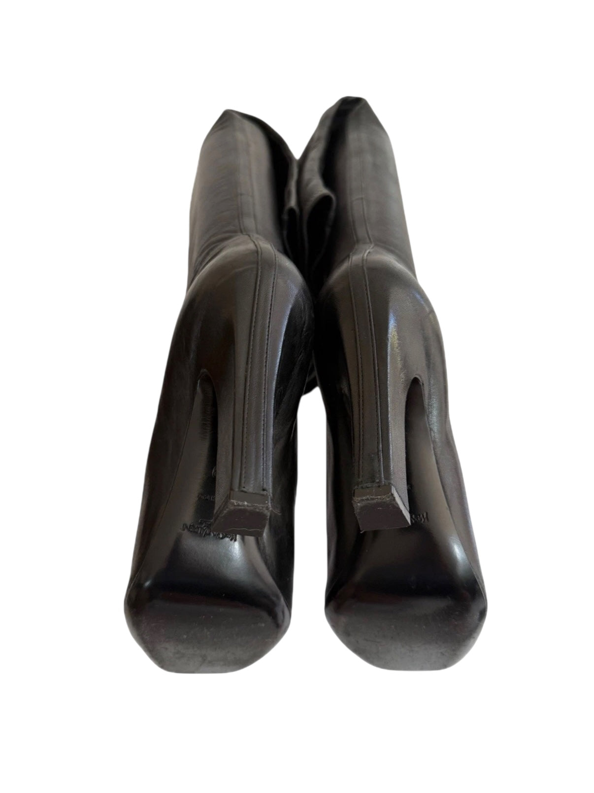 Yves Saint Laurent Over-the-Knee Black Leather Boots Women’s EU 39 US 8.5–9 High Heel