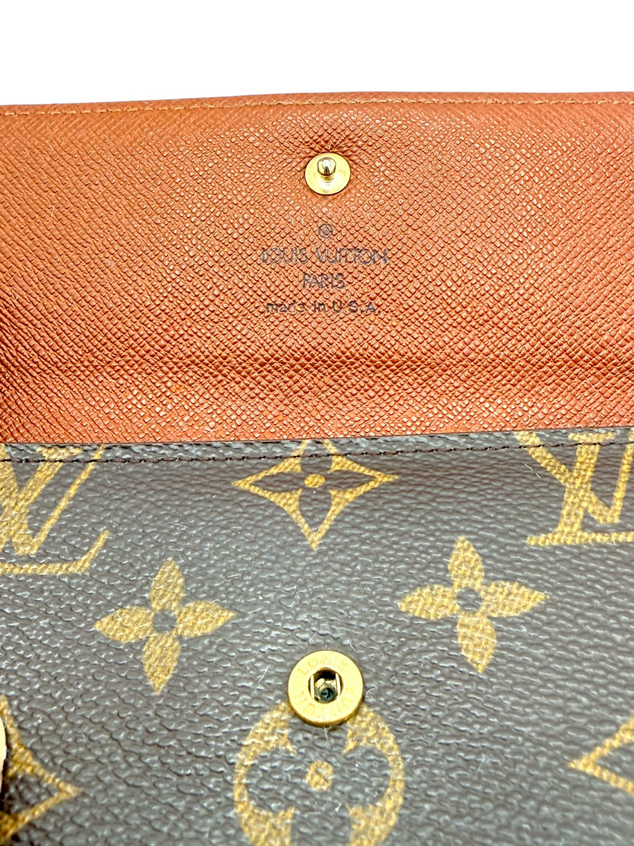 Louis Vuitton Monogram Porte Trésor International Long Wallet Vintage Envelope Snap