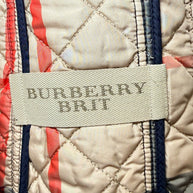 Burberry Brit Navy Quilted Jacket with Check Lining – Women’s Size Small