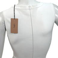 Alaïa Paris White Laser-Cut Ruffle Mini Dress FR 38 | Made in Italy