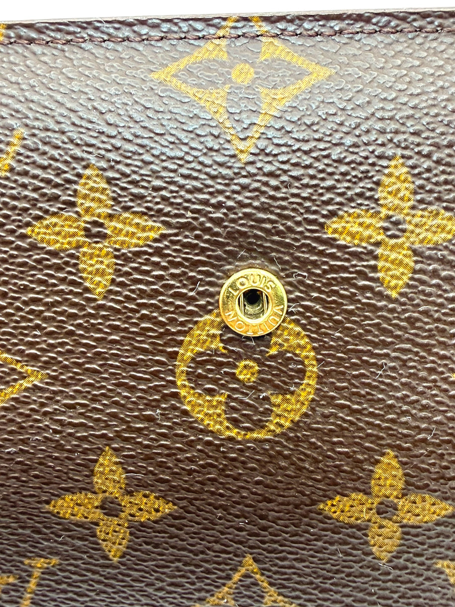 Louis Vuitton Monogram Porte Trésor International Long Wallet Vintage Envelope Snap