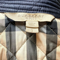 Burberry Brit Navy Quilted Jacket with Check Lining – Women’s Size Small