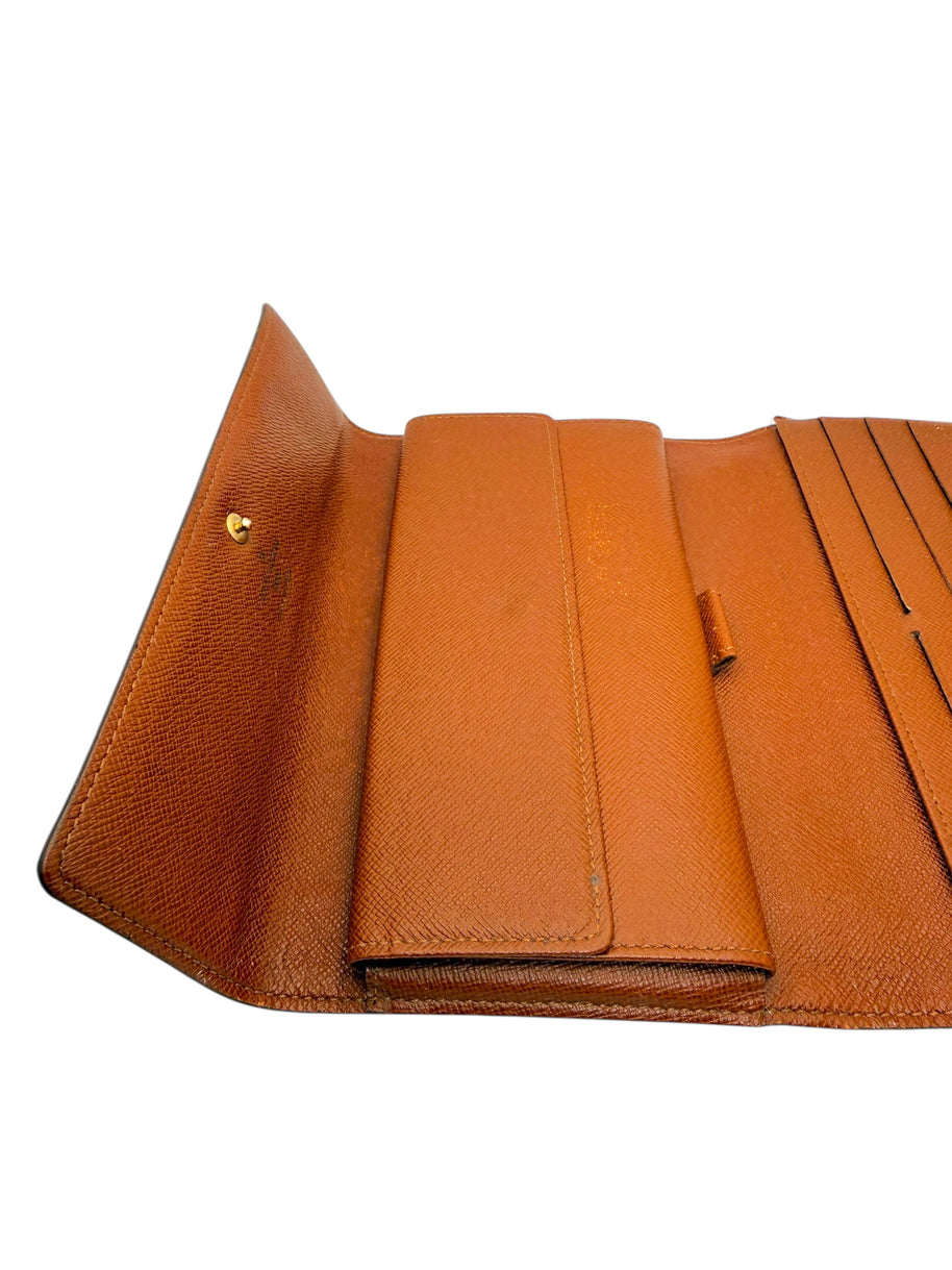 Louis Vuitton Monogram Porte Trésor International Long Wallet Vintage Envelope Snap