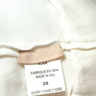 Alaïa Paris White Laser-Cut Ruffle Mini Dress FR 38 | Made in Italy