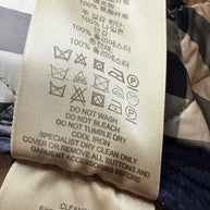 Burberry Brit Navy Quilted Jacket with Check Lining – Women’s Size Small