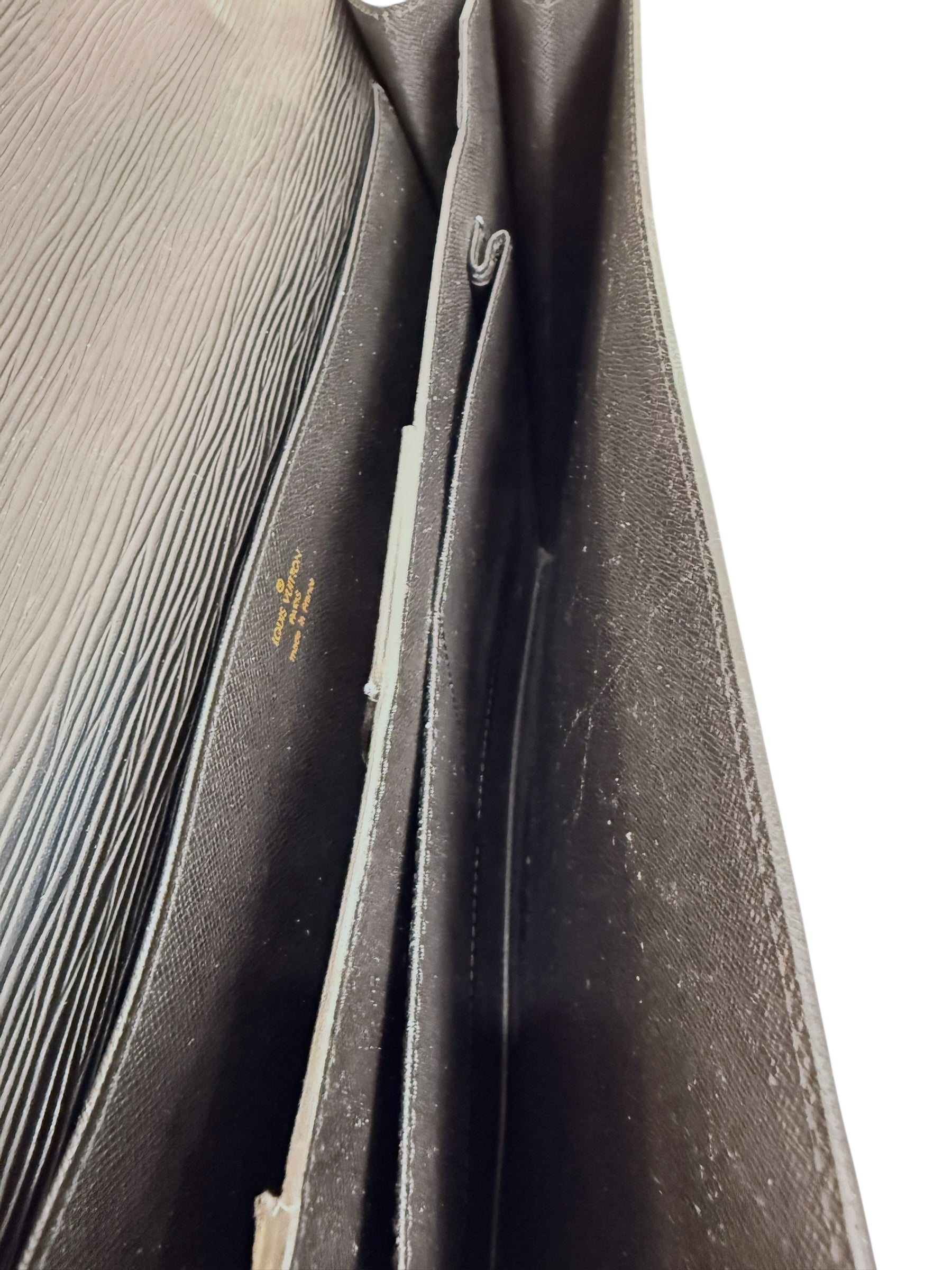 Vintage Louis Vuitton Black Epi Leather Briefcase Gold Lock France